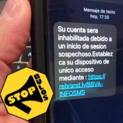 Estafa con SMS de BBVA o Banco Santander