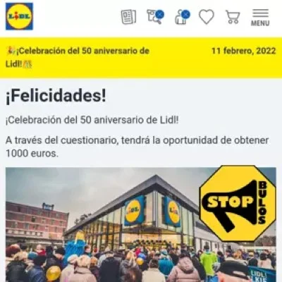 50 aniversario Lidl – Premio 1000€