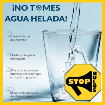 Beber agua muy fría te matara.