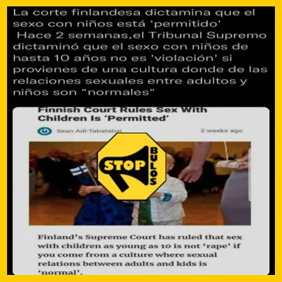 El sexo con niños de hasta 10 años no es violación.