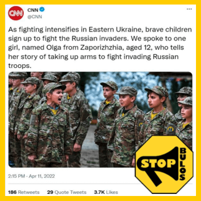 Los niños ucranianos Soldados