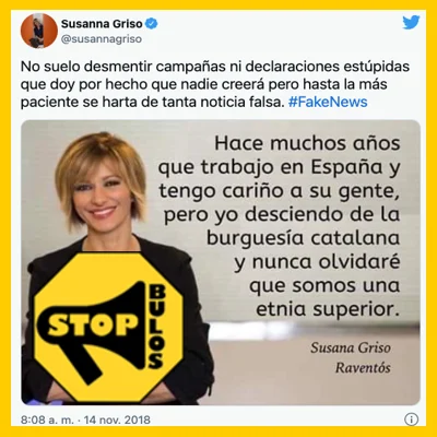 Susana Griso y su pasión por los catalanes.
