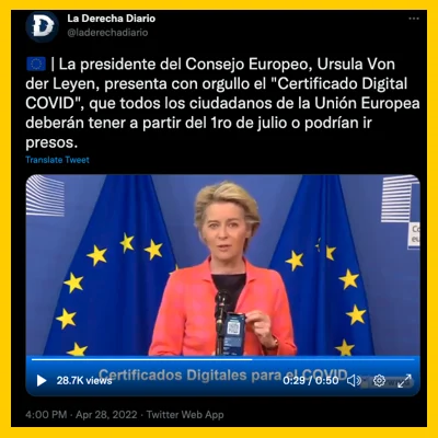 Certificado Covid obligatorio a partir del 1 de julio.