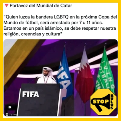 11 años de cárcel si muestras la bandera LGTBI en el mundial de Qatar.