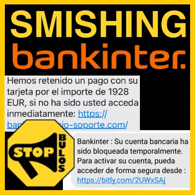 SMISHING  suplantando a Bankinter