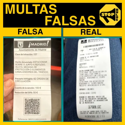 Multas falsas en Madrid.