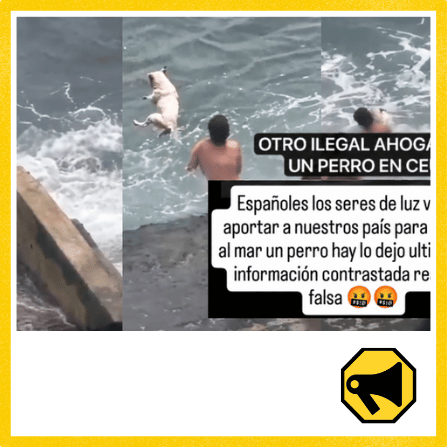 No, este vídeo no muestra a un migrante ahogando a un perro en Ceuta: se grabó en Perú