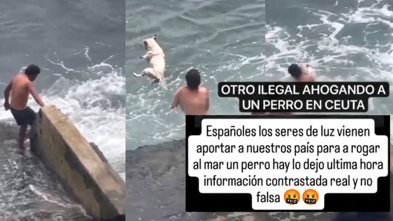 No, este vídeo no muestra a un migrante ahogando a un perro en Ceuta: se grabó en Perú